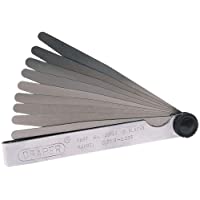 Draper Imperial AF 36174 Juego de medidores de feeler de 0 a 0-05 pulgadas- 100 mm de longitud- 10 unidades